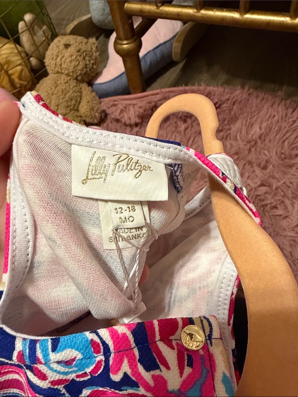 Lilly Pulitzer Navy, Pink & Aqua Paisley Tank Dress - Picture 7 of 7